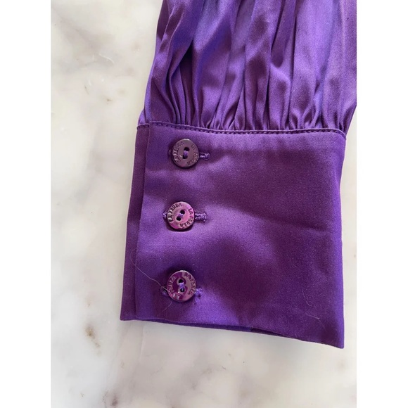 NEW La Perla purple sophisticated shirt dress US 2 - Picture 9 of 9